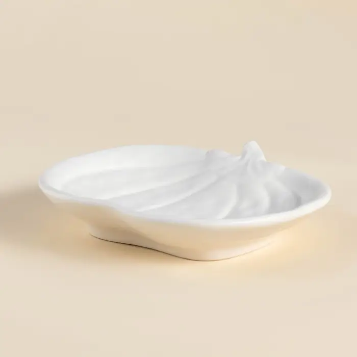 Тарелка SL Home &laquo;Осенний бриз&raquo;, 16&times;14.5&times;3.3 см, доломит, белая