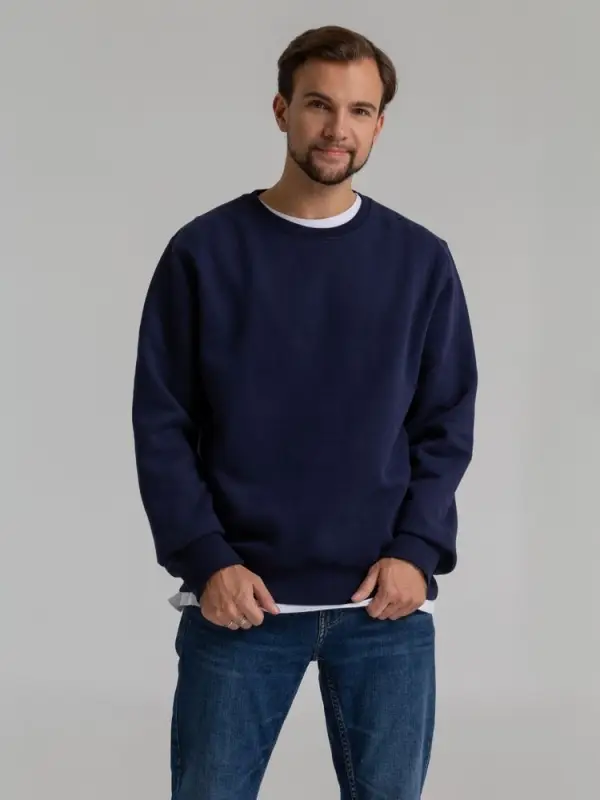 Свитшот унисекс King, темно-синий, размер XS