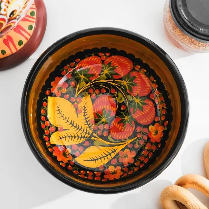 Чашка &laquo;Ягодка&raquo;, 7&times;13 см, хохлома