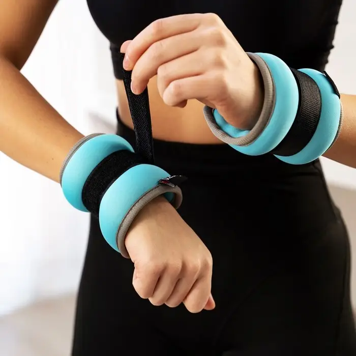 Утяжелители неопреновые ONLYTOP, 2 шт. &times; 0.25 кг, цвет голубой
