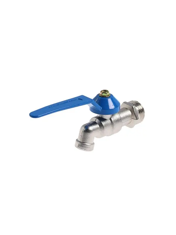 Кран водоразборный ZEIN,1/2", рычаг, укороченный, цинк