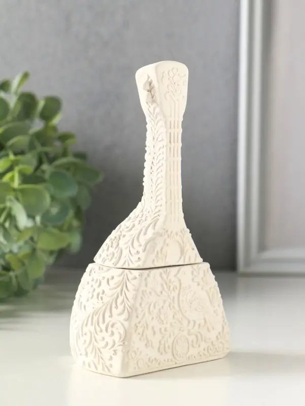Шкатулка с крышкой, для украшений &laquo;Балалайка&raquo;, 15&times;7&times;5 см, гипс