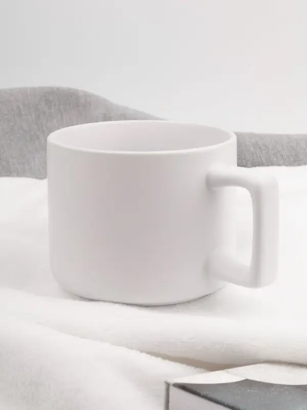 Чашка Jumbo в коробке матовая, белая