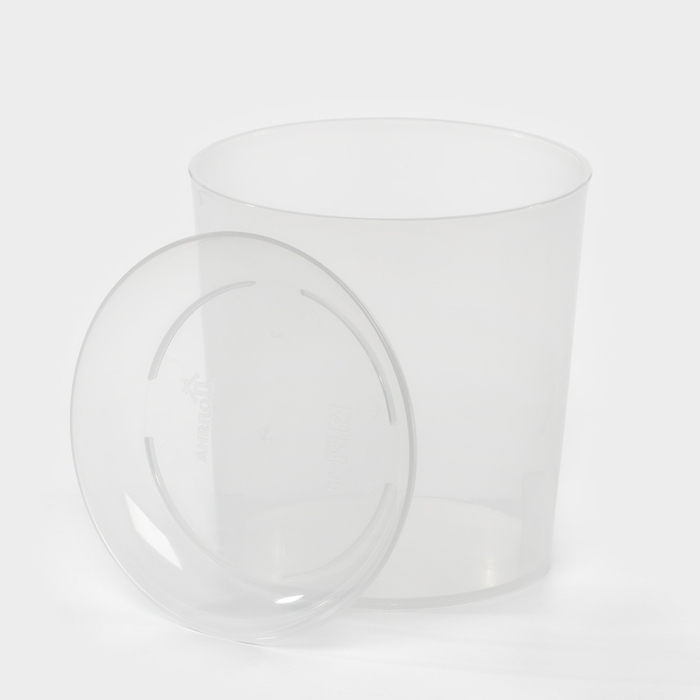 Горшок для орхидей с поддоном Доляна, 1,6 л, пластиковый, прозрачный Горшок для орхидей с поддоном Доляна, 1,6 л, пластиковый, прозрачный