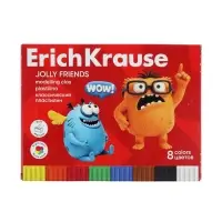 Пластилин 8 цветов, 144 г, ErichKrause "Jolly Friends", со стеком, в картонной упаковке