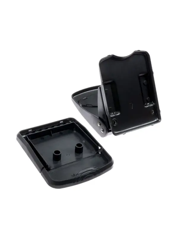 Дырокол 40л метал черный, с линейкой