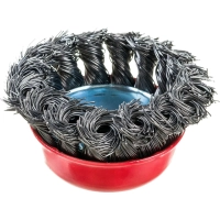 Корщетка для УШМ MIRAX d65мм, М14, чашка, крацовка, витая (35104-065)