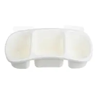 VETTA Classic Полка настенная, три отделения, пластик, 28x12,5x8,5 см, молочный