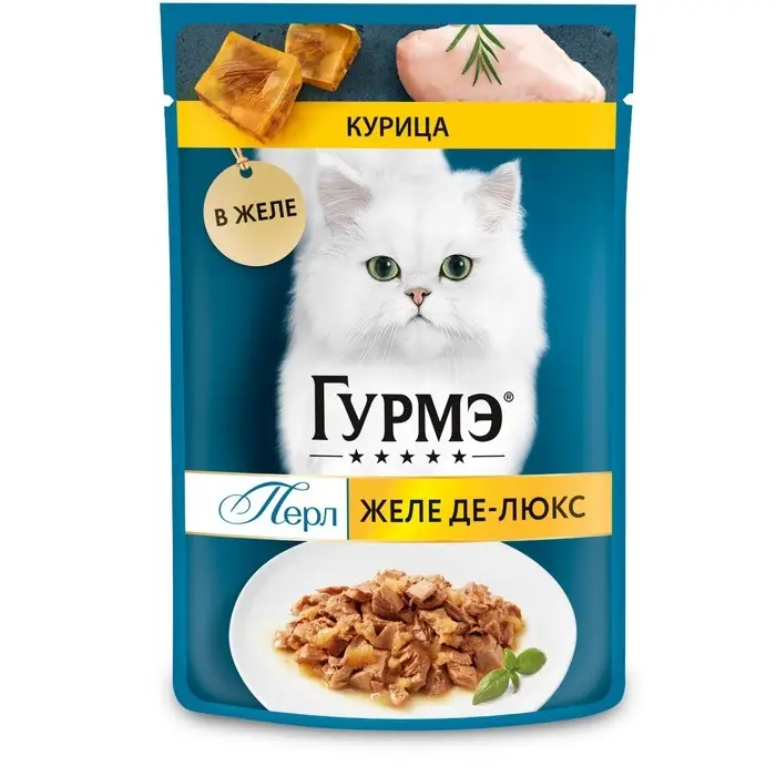 Влажный корм GOURMET PERLE для кошек, курица, в желе, 75 г Влажный корм GOURMET PERLE для кошек, курица, в желе, 75 г