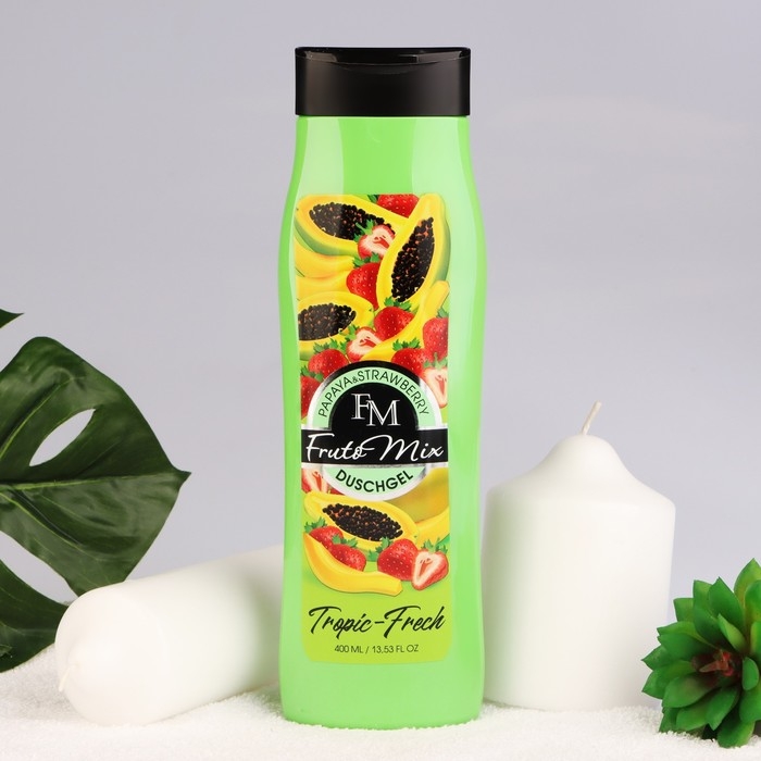 Гель для душа, увлажняющий, "FRUTOMIX", папайя и клубника, 400 мл