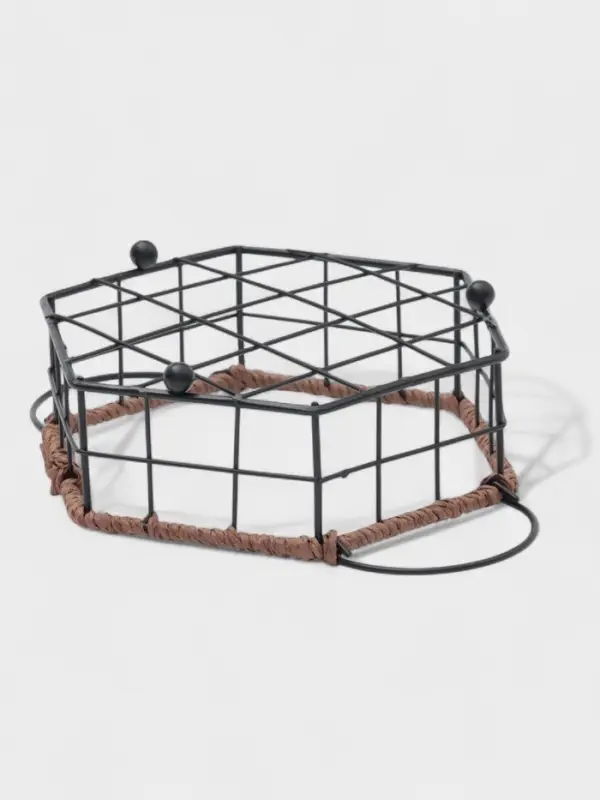 Корзинка универсальная Доляна, 17.5&times;20&times;7.5 см, чёрная