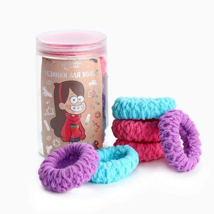 Набор резинок для волос, 6 шт, 2.5 см, Гравити Фолз Набор резинок для волос, 6 шт, 2.5 см, Гравити Фолз