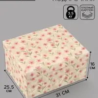 Коробка складная &laquo;Цветы&raquo;, 31 х 25,5 х 16 см