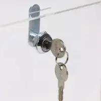 Ящик для сбора денег с врезным замком, отверстие 100&times;4 мм, оргстекло 2 мм, 20&times;20&times;20 см