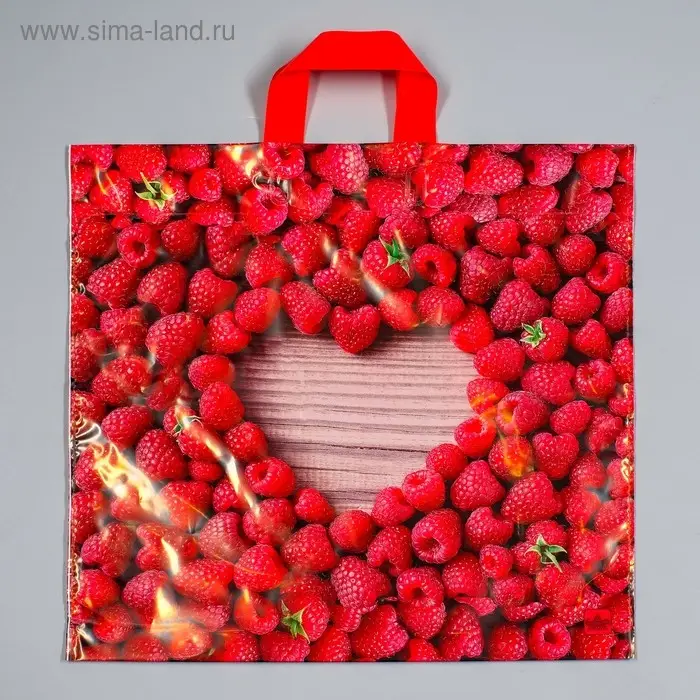 Пакет «Малина», полиэтиленовый с петлевой ручкой, 44×42 см, 70 мкм Пакет «Малина», полиэтиленовый с петлевой ручкой, 44×42 см, 70 мкм