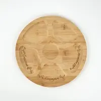 Менажница &laquo;Цветы&raquo; из бамбука, 25 см