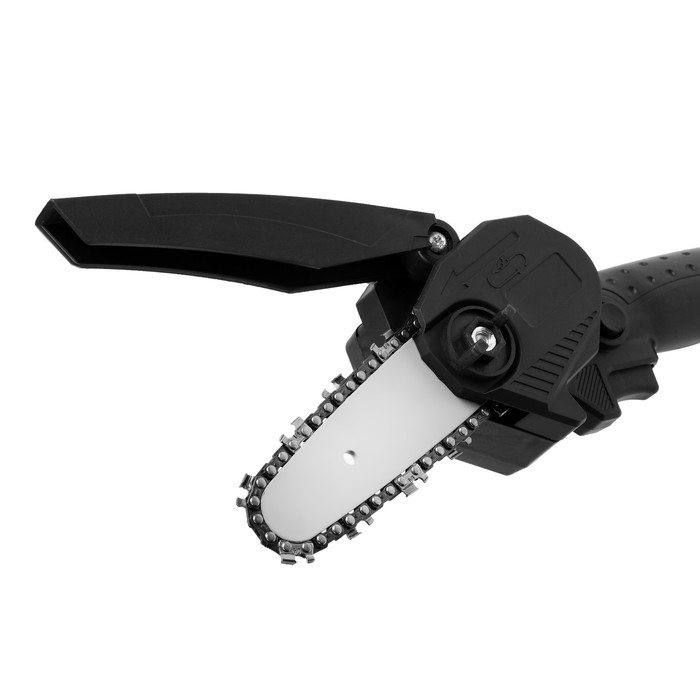 Пила цепная аккумуляторная ТУНДРА, 24 В, 1.2 Ач, Li-ion, 4 Пила цепная аккумуляторная ТУНДРА, 24 В, 1.2 Ач, Li-ion, 4", шаг 1/4", 28 звеньев