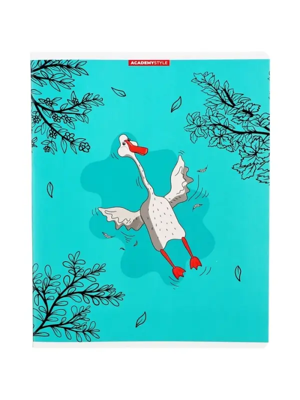 Тетрадь 48 листов, в клетку «Гуси в городе», мелованный картон, МИКС Тетрадь 48 листов, в клетку «Гуси в городе», мелованный картон, МИКС