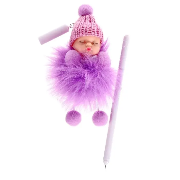 Ручка-прикол Calligrata &laquo;Пупс в шапочке&raquo;, чёрный стержень, гелевая, МИКС