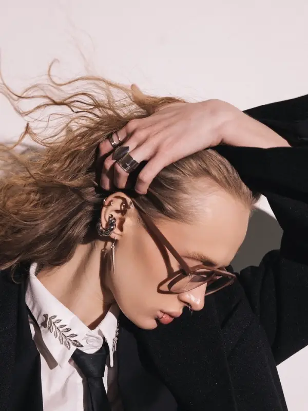 Серьги металл &laquo;Шипы&raquo;, удлинённые, цвет серебро