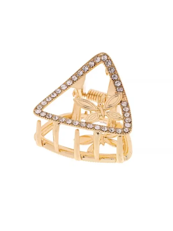 Крабик для волос &laquo;Флоранс&raquo;, уголок, 3.5 см, золотистый