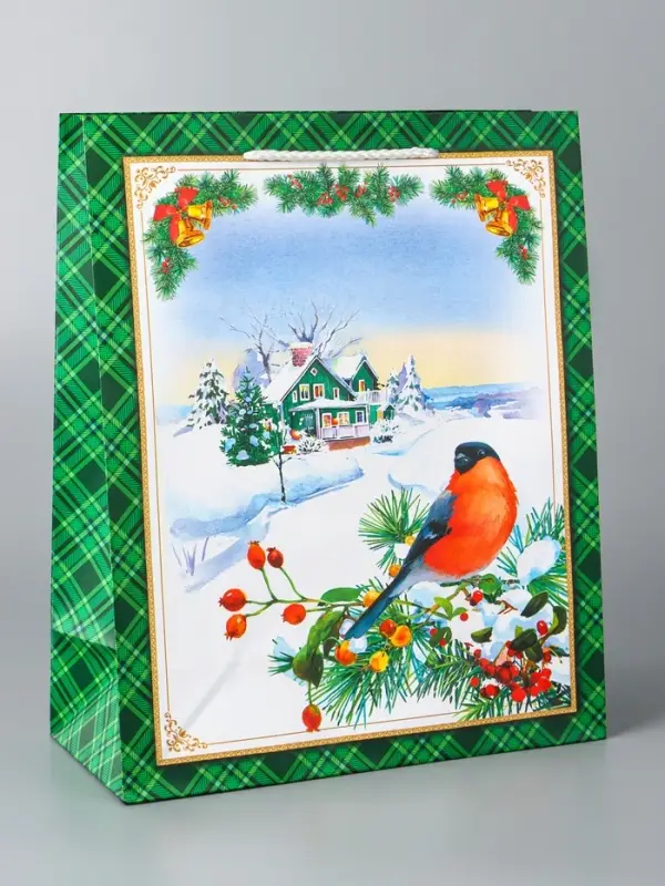 Пакет подарочный новогодний ламинированный &laquo;У Ёлочки &raquo;, 26&times;32&times;12 см