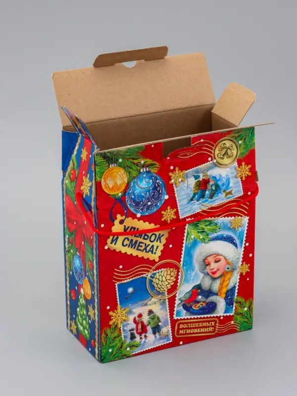 Коробка Новогодняя подарочная Коробка Новогодняя подарочная "Почта" 20 х 26 х 10,5 см