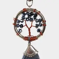 Брелок ловец снов "Древо жизни" 19 см, цв. серый Брелок ловец снов "Древо жизни" 19 см, цв. серый