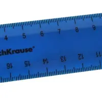 Линейка 20 см ErichKrause Classic, синяя, флоупак
