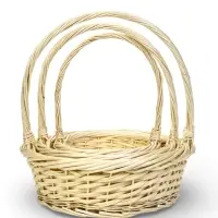 Набор корзин 3 шт ИВА 42x38x15 37х29x13 31х24x12 см ПЛЕТ ручка h=20/18/16 см