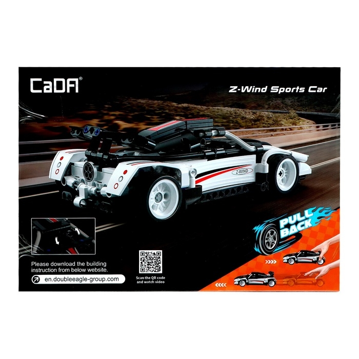 Конструктор инерционный «Спорткар», 351 деталь Конструктор инерционный «Спорткар», 351 деталь