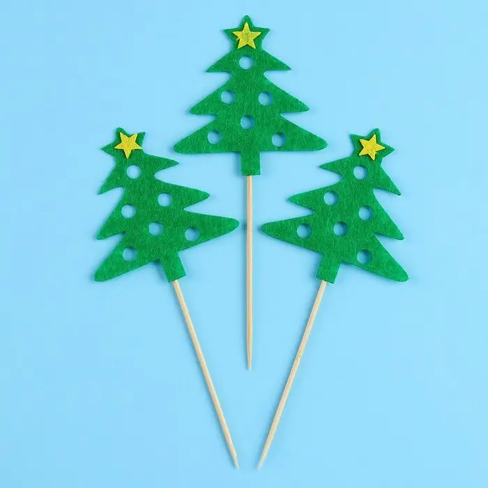 Шпажки для канапе новогодние &laquo;Ёлочка&raquo;, набор 3 шт.