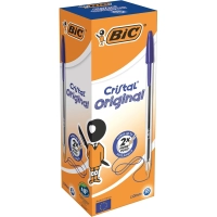 Ручка шариковая неавтомат. BIC Cristal синий  0,32 мм Франция