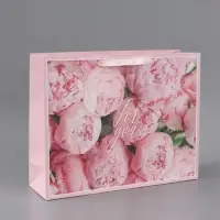 Пакет подарочный ламинированный, упаковка, For you, L 40&times;31&times;11.5 см