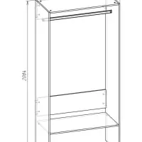 Комплект модульной гардеробной системы «Модус», 2800×2080×510 мм, цвет белый Комплект модульной гардеробной системы «Модус», 2800×2080×510 мм, цвет белый