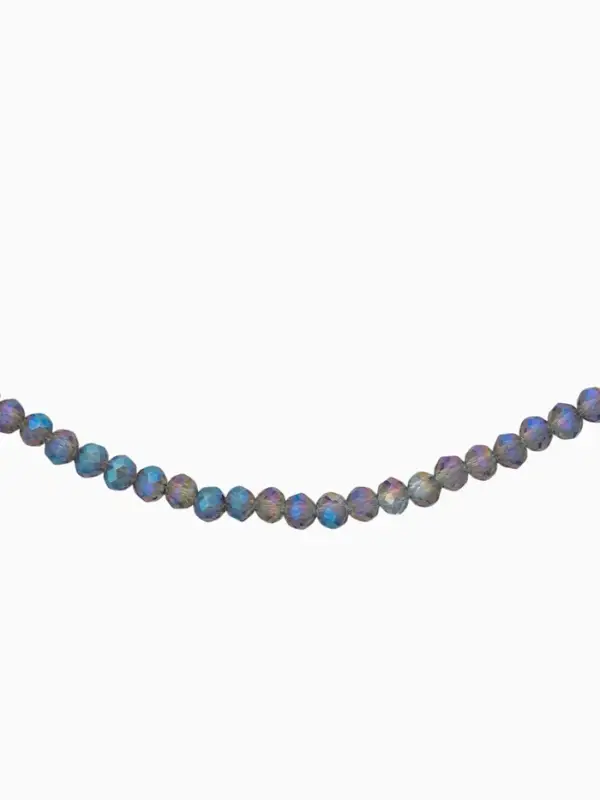 Чокер из бисера &laquo;Хрусталь&raquo;, серый в серебре, 36 см + 5 см доп, цепочка