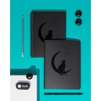 Тетрадь общая, Attache Selection Кошка 165x220 мм 48л. клетка скрепка