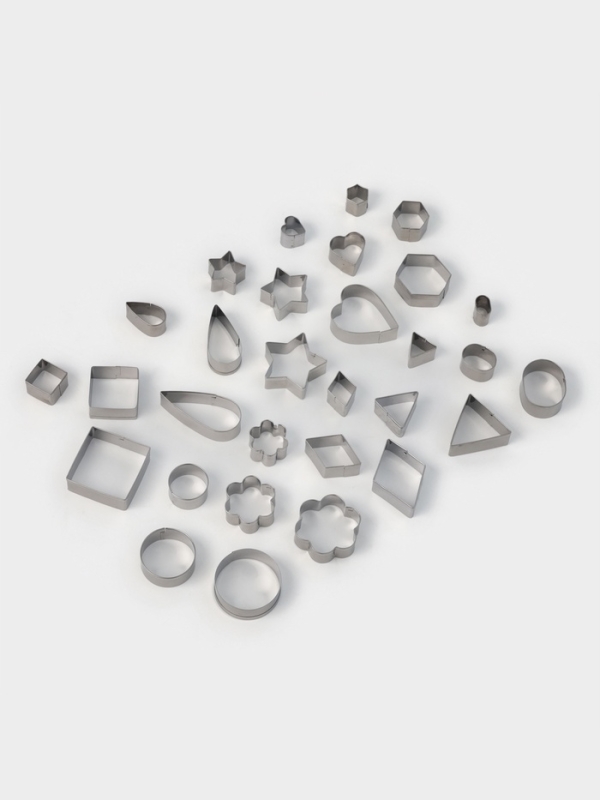 Формы для печенья Доляна «Ассорти», набор 30 шт., в кейсе, нержавеющая сталь, серебристый Формы для печенья Доляна «Ассорти», набор 30 шт., в кейсе, нержавеющая сталь, серебристый