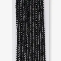 Тесьма декоративная &laquo;Шанель&raquo;, 8 мм, 10&plusmn;1 м, чёрная с серебряной нитью