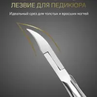 Кусачки педикюрные &laquo;Премиум&raquo;, 10.6 см, длина лезвия-14 мм, на блистере