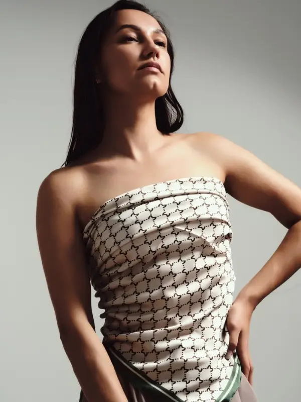 Платок женский MINAKU 70*70 см, зеленый