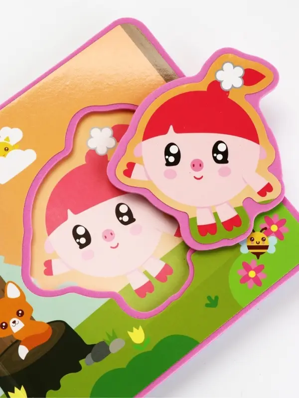 Книжка с мягкими пазлами EVA "Любимые герои", 12 стр., Малышарики