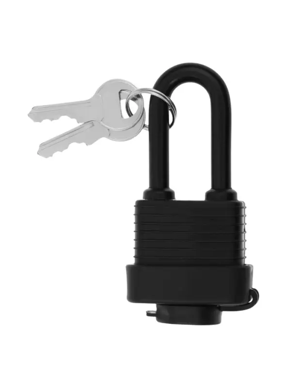 Замок навесной LOCKLAND, 30 мм, влагозащищенный, длинная дужка, 2 ключа, цвет черный