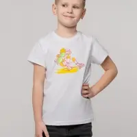 Футболка детская Skateboard, белая, 10 лет