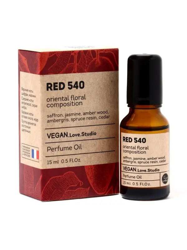 Парфюмерное масло женское VEGAN.Love.Studio Red 540, 15 мл
