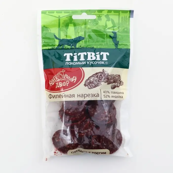 Лакомство Titbit для собак, нарезка Лакомство Titbit для собак, нарезка "Филейная", 80 г