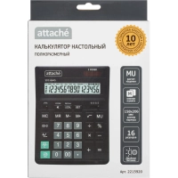 Калькулятор настольный&nbsp; Attache SDC-664S 16-разрядный черный 206х158х33мм