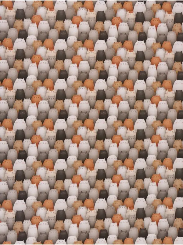 Бумага упаковочная глянцевая двухсторонняя &laquo;Коты&raquo;, 70&times;100 см