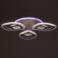 Люстра с ПДУ 1146/3WT LED 81Вт 3000-6000К+подсветка основания диммер белый 50х50х9 см BayerLux 52507