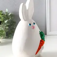 Копилка для денег «Кролик», гипс, 25×15×13.5 см, белый Копилка для денег «Кролик», гипс, 25×15×13.5 см, белый